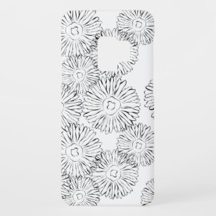 Funda De Case-Mate Para Samsung Galaxy S9 Flores de primavera abstractas en blanco y negro