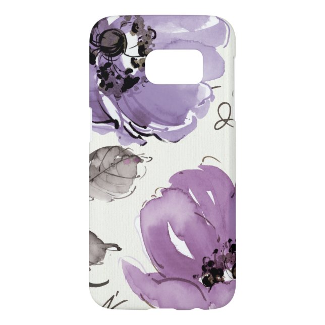 Funda Para Samsung Galaxy De Case-Mate Flores púrpuras (Atrás)