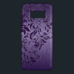 Funda De Case-Mate Para Samsung Galaxy S8 Fondo Metálico Púrpura Con Lazo Púrpura Profundo<br><div class="desc">Impresión de aluminio color púrpura,  con un revestimiento floral púrpura profundo. Disponible en otros productos y muchas combinaciones de colores diferentes</div>