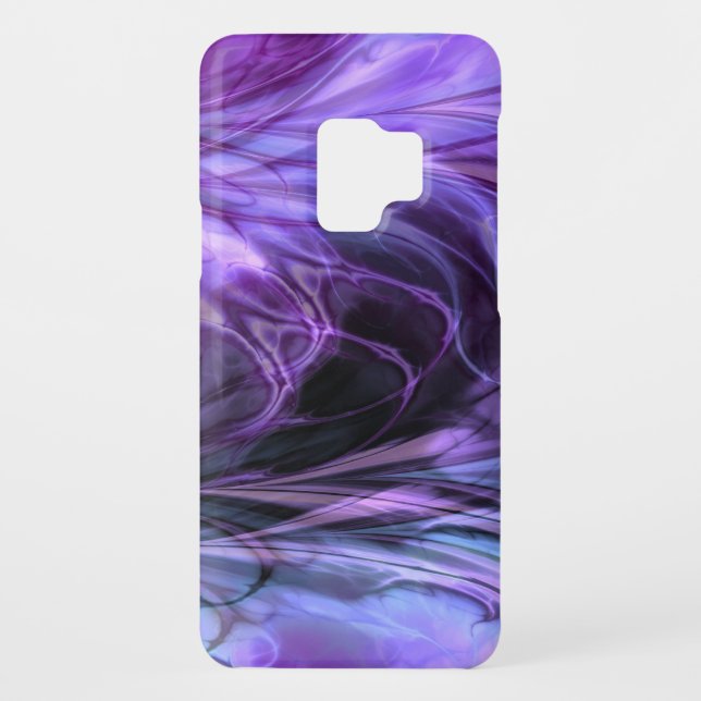 Funda Para Samsung Galaxy De Case-Mate Fractal Feathers Purple (Reverso)