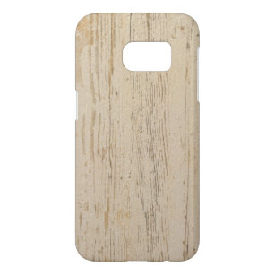 Funda Para Samsung Galaxy S7 Grano de madera texturada lavado blanco