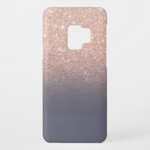 Funda De Case-Mate Para Samsung Galaxy S9 Gris púrpura del oro del purpurina de la pendiente