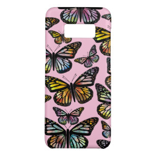 Funda De Case-Mate Para Samsung Galaxy S8 Hermoso Patrón de mariposas acuarela rosa