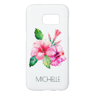 Funda Para Samsung Galaxy S7 Hibiscus Personalizado Floral Tropical
