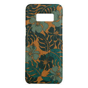 Funda De Case-Mate Para Samsung Galaxy S8 Huakini Bay Hawaiian Hibiscus Vintage Faux Wood