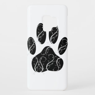 Funda De Case-Mate Para Samsung Galaxy S9 Impresión de garras de perro negro con aromas blan