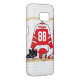 Funda Para Samsung Galaxy De Case-Mate Jersey de hockey sobre hielo rojo y blanco persona (Atrás/Derecha)