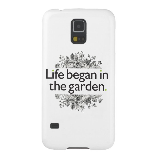Funda Para Samsung Galaxy De Case-Mate La vida comenzó en el jardín (Atrás)