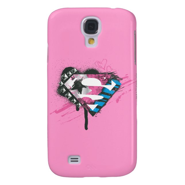 Funda Para Samsung Galaxy De Case-Mate Logo de Supergirl Hearts (Atrás)