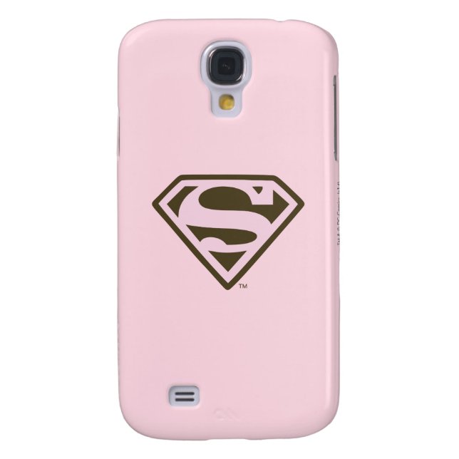 Funda Para Samsung Galaxy De Case-Mate Logo rosa y marrón superchica (Atrás)