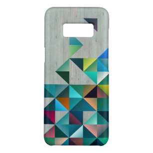 Funda De Case-Mate Para Samsung Galaxy S8 Madera rubia con triángulos coloridos