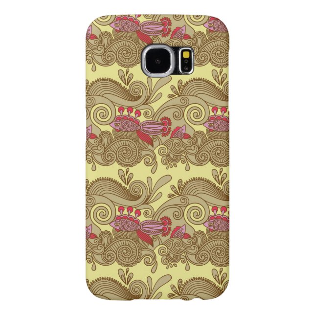 Funda Para Samsung Galaxy De Case-Mate Modelo con los pescados y la onda (Atrás)