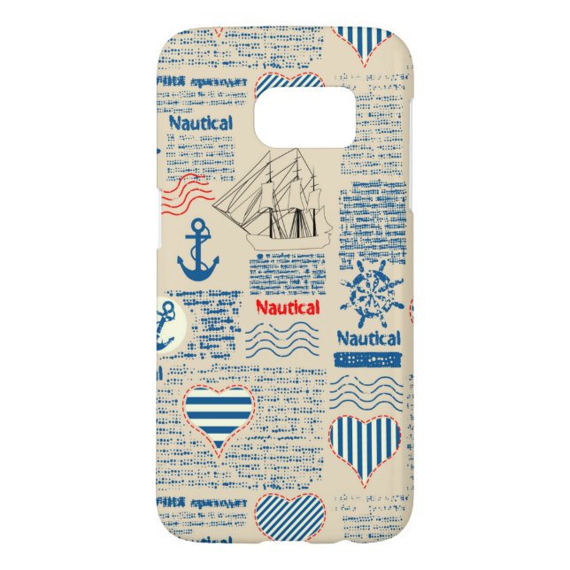 Funda Para Samsung Galaxy De Case-Mate Modelo náutico del periódico (Atrás)