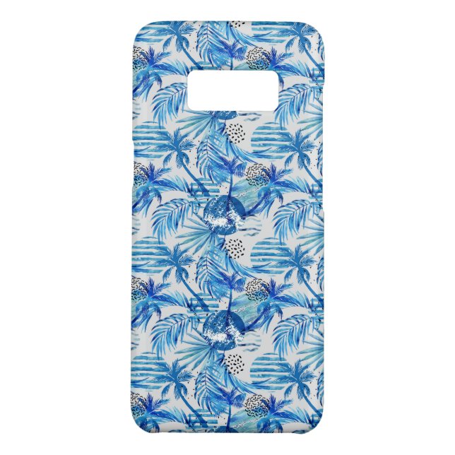 Funda Para Samsung Galaxy De Case-Mate Modelo tropical azul brillante de la acuarela (Reverso)