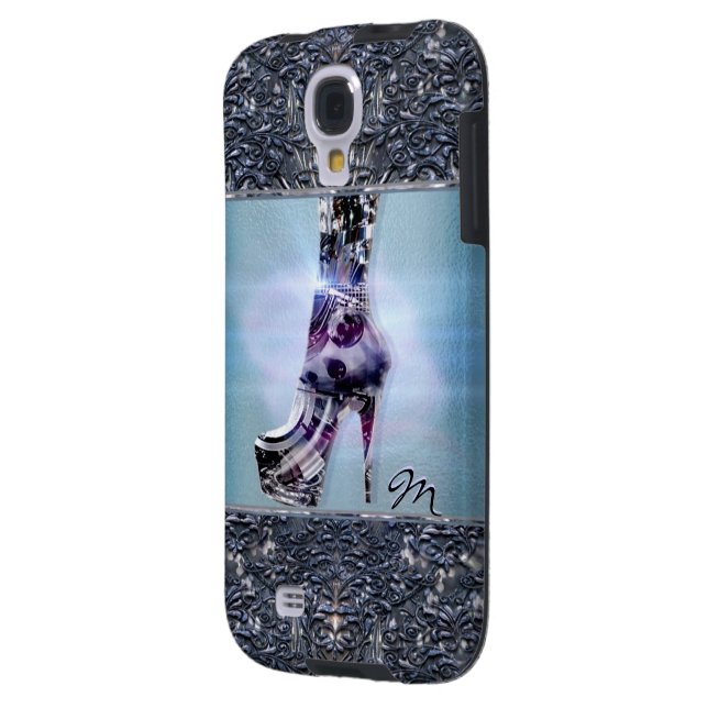 Funda Para Samsung Galaxy De Case-Mate Monograma del amor del zapato (Reverso Izquierdo)