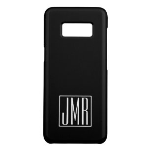 Funda De Case-Mate Para Samsung Galaxy S8 Monograma inicial   Blanco y negro (o color maread