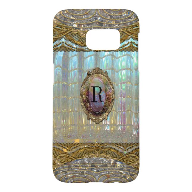 Funda Para Samsung Galaxy De Case-Mate Monograma único femenino barroco dulce de (Atrás)