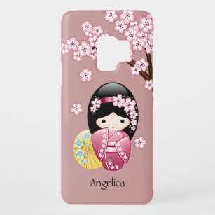 Funda De Case-Mate Para Samsung Galaxy S9 Muñeca Kokeshi primavera - Geisha japonesa suave e