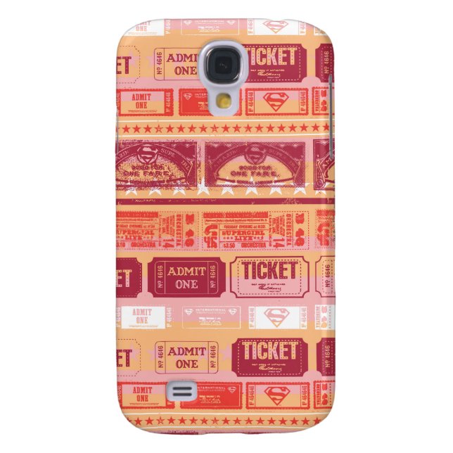 Funda Para Samsung Galaxy De Case-Mate Naranja del patrón de boletos de superchica (Atrás)