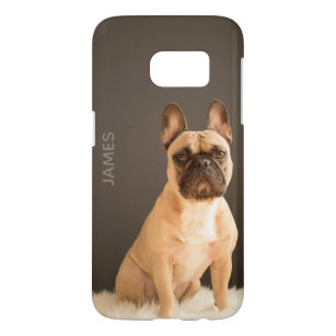 Funda Para Samsung Galaxy S7 Nombre personalizado del Bulldog francés   Perro