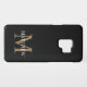 Funda Para Samsung Galaxy De Case-Mate Nombre personalizado Monograma negro (Reverso (horizontal))