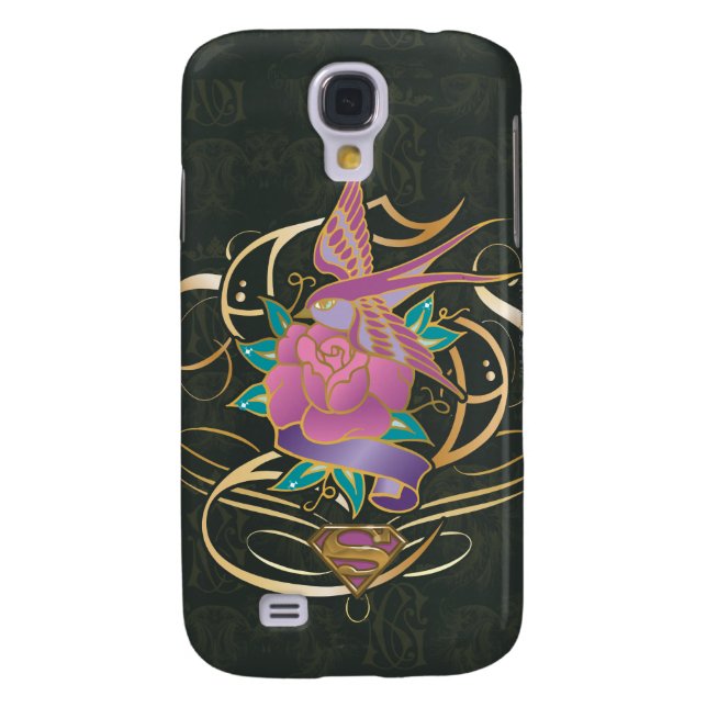 Funda Para Samsung Galaxy De Case-Mate Pájaro y flor superchica (Atrás)
