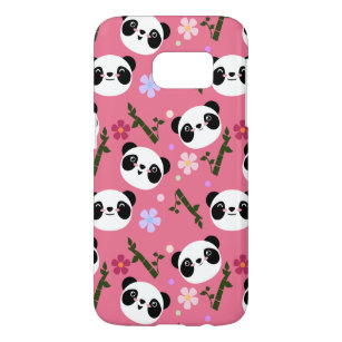Funda Para Samsung Galaxy S7 Panda de Kawaii en rosa