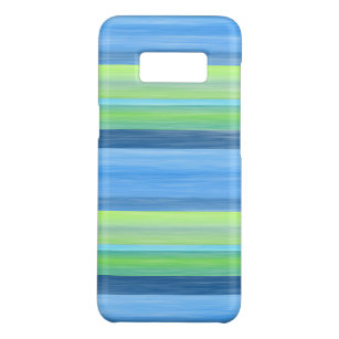 Funda De Case-Mate Para Samsung Galaxy S8 Patrón de rayas de color de agua verde limón turqu