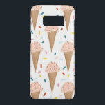 Funda De Case-Mate Para Samsung Galaxy S8 Patrón de salpicaduras de arcoiris en crema de hie<br><div class="desc">Echa un vistazo a este increíble estuche de teléfono con un divertido cono de helado rosado y un patrón de rociadores de arcoiris. Personalizar con su texto. ¡Chequea mi tienda para más diseños y colores también!</div>