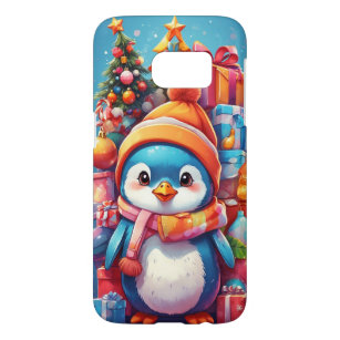 Funda Para Samsung Galaxy S7 Pingüino de Navidad  