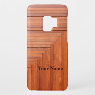 Funda De Case-Mate Para Samsung Galaxy S9 Placas de madera natural naranja brillante