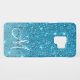 Funda Para Samsung Galaxy De Case-Mate Purpurina azul moderno marca nombre personalizado (Reverso (horizontal))