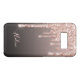 Funda Para Samsung Galaxy De Case-Mate purpurina de oro Rosa goteo cobre nombre sombrío n (Reverso (horizontal))
