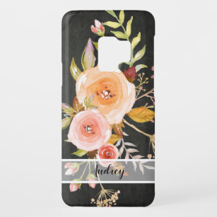 Funda De Case-Mate Para Samsung Galaxy S9 Rosas florales de color rosa y rosa en cromatograf