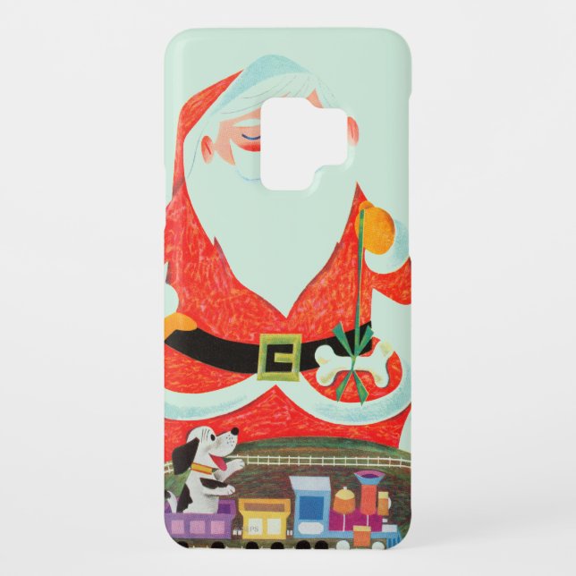 Funda Para Samsung Galaxy De Case-Mate Santa con el tren (Reverso)