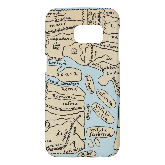 Funda Para Samsung Galaxy De Case-Mate Siglo II del MAPA DEL MUNDO (Atrás)