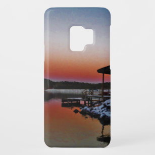 Funda De Case-Mate Para Samsung Galaxy S9 Snowy Sunset at Lake Arrowhead