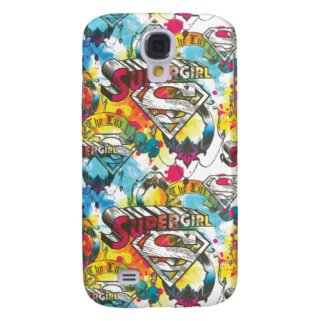 Funda Para Samsung Galaxy De Case-Mate Supergirl El patrón Lux (Atrás)