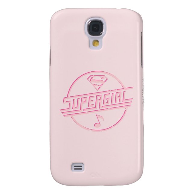 Funda Para Samsung Galaxy De Case-Mate Supergirl Pink Music Note (Atrás)