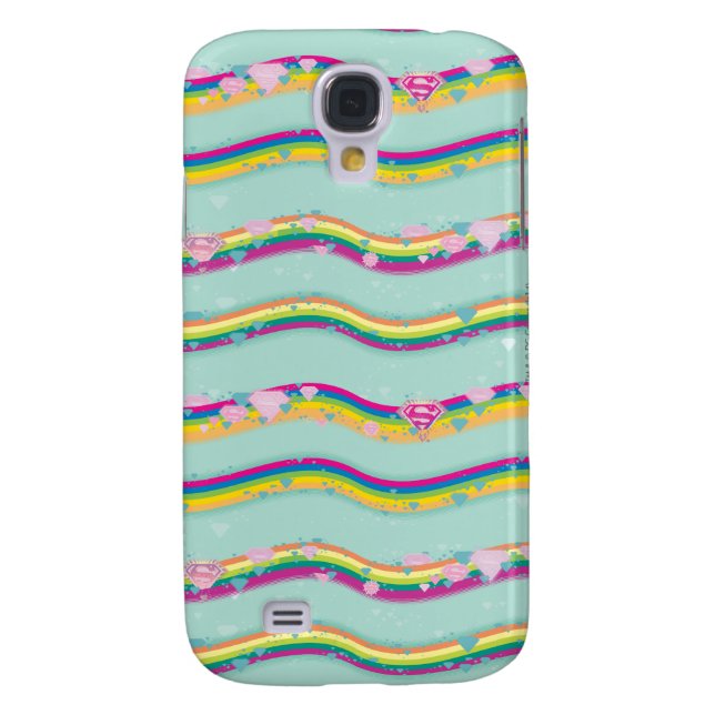 Funda Para Samsung Galaxy De Case-Mate Supergirl Rainbow Waves Green (Atrás)