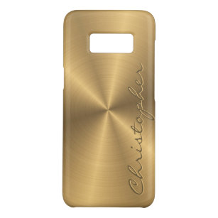 Funda De Case-Mate Para Samsung Galaxy S8 Textura radial metálica personalizada del oro