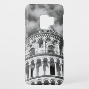 Funda De Case-Mate Para Samsung Galaxy S9 Torre de Pisa Italia de inclinación blanca negra