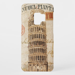 Funda De Case-Mate Para Samsung Galaxy S9 Torre inclinada del vintage de Pisa