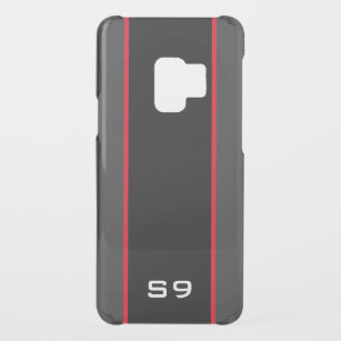 Funda De Uncommon Para Samsung Galaxy S9 estuche de teléfono Samsung S9 monograma rojo band