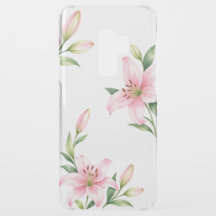 Funda de teléfono floral botánica Lily Rosa