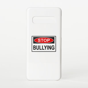 Funda Para Samsung Galaxy S10 Dejar de bullying Rótulo rojo