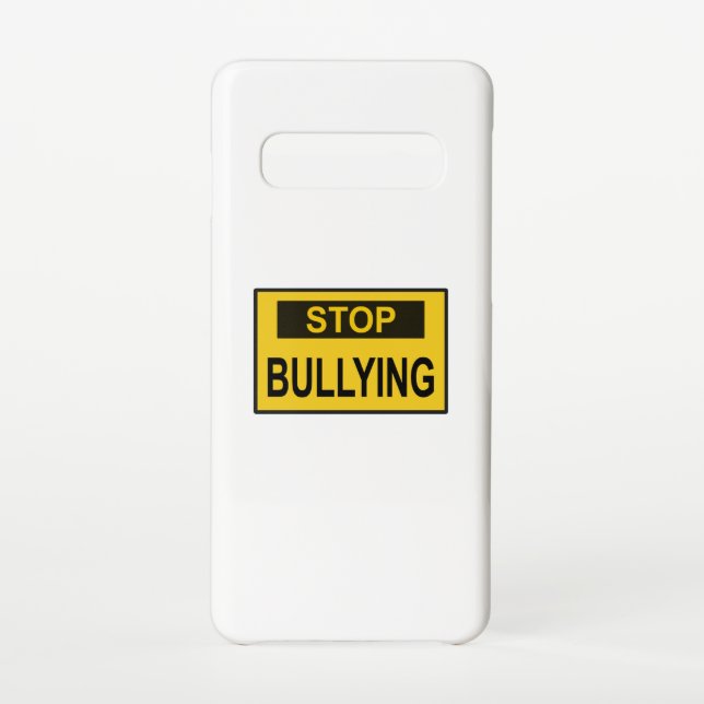 Funda Para Samsung Galaxy Dejar de intimidar al Rótulo amarillo (Reverso)