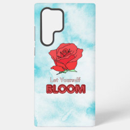 Funda Para Samsung Galaxy S22 Ultra Déjente florecer el arte de las rosas rojas