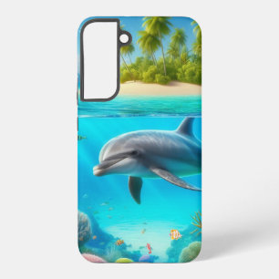 Funda Para Samsung Galaxy S22+ Delfín submarino tropical/Hawái colorido