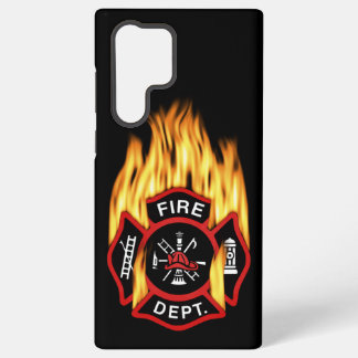 Funda Para Samsung Galaxy S22 Ultra Departamento de Bomberos Insignia en llamas